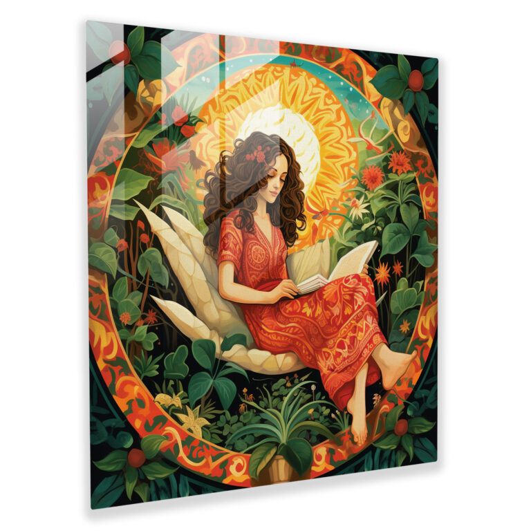 Bohemian Hängemattenglasbild - Bohemian Glaswandkunst Hängematte Dekoration für Zuhause.