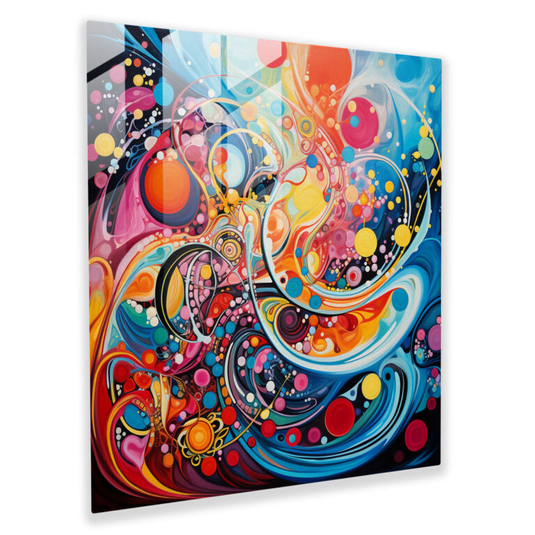Bohemian Muster Abstrakt Glasbild - Bohemian Modern Art Wohn-Deko Glasbild