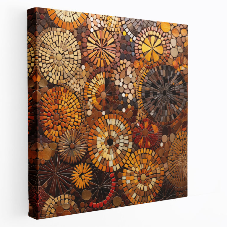 Bohème-Mosaik Leinwandbild - Bohème Leinwand Wandkunst Wanddekoration Wohnkultur