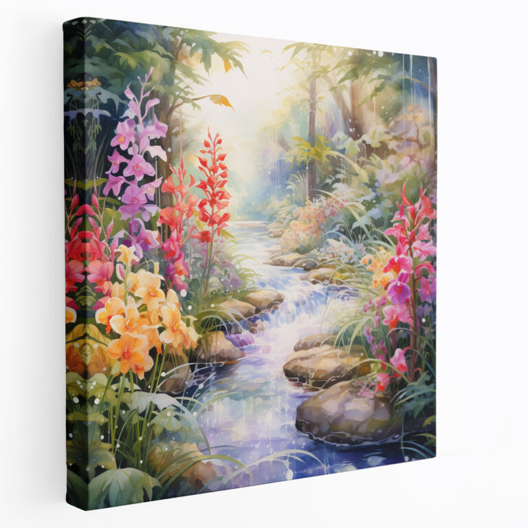 Leinwandbild Bohemian Garden - Bohemian Bohemian Garden Home Decoration Leinwand Wandkunst