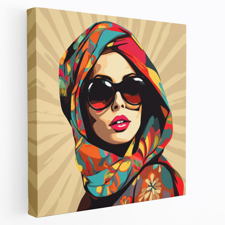 Stilvolles Bohemian Woman Leinwandbild - Bohemian stylisch Frau im Bohemian-Stil Wandkunst