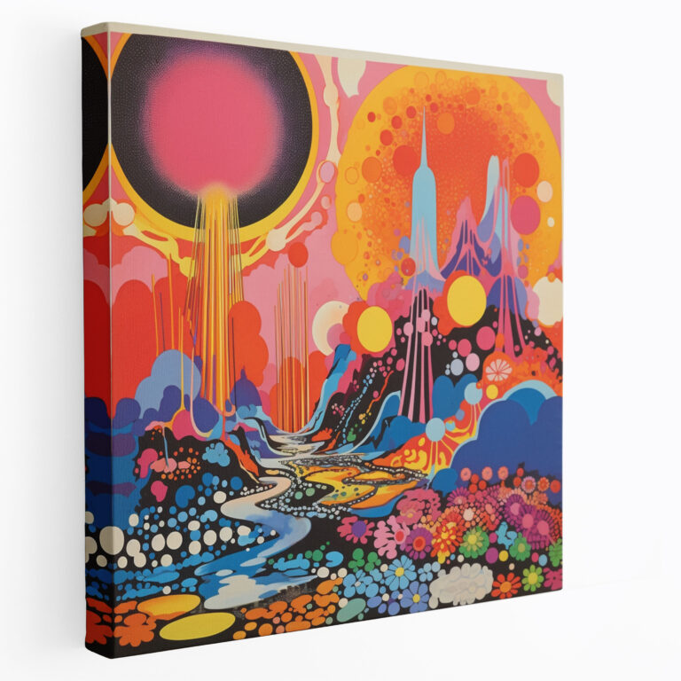 Bohemian Psychedelic Leinwandbild - Wanddekoration Bohemian Leinwandbild Wandkunst
