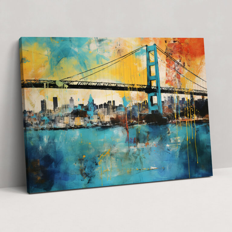 Bosphorus-Brücke Leinwandbild - Bosphorus-Brücke eklektisches Ambiente Wandkunst modern