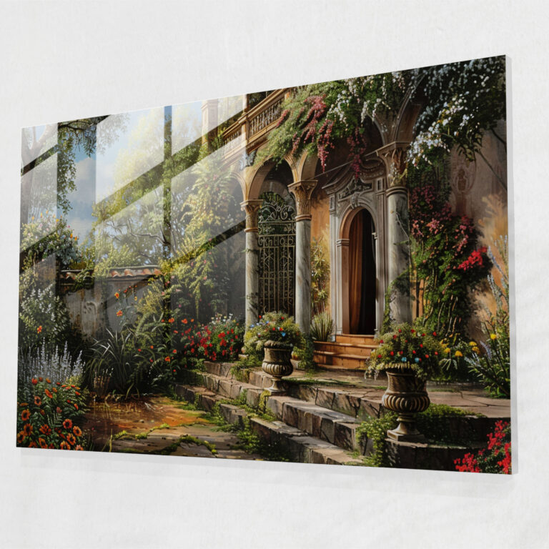 Barock Stil Gemälde Hausdekoration - Üppiger Garten Wanddekoration Sattes Farbschema