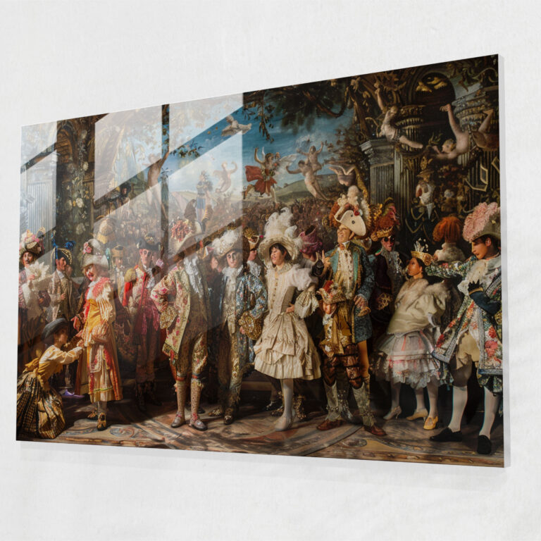 Wanddekoration im Barockstil - Barock Glas Wandkunst Moderne Kunst Glasbild
