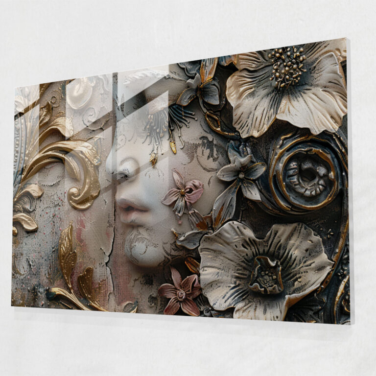 Barocke Malerei Wanddekoration - Barock Eleganz Leinwandbild