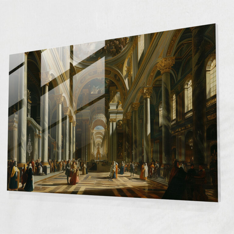 Barock Stil Glasbild - Barock Glasbild Wohnkultur Glaskunst