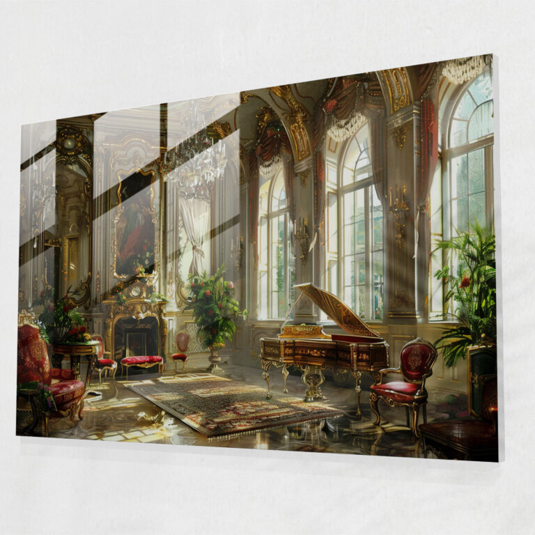Barock-Stil Gemälde für Zuhause - Barock Barock-Stil Malerei Zuhause Dekoration Glas Kunst