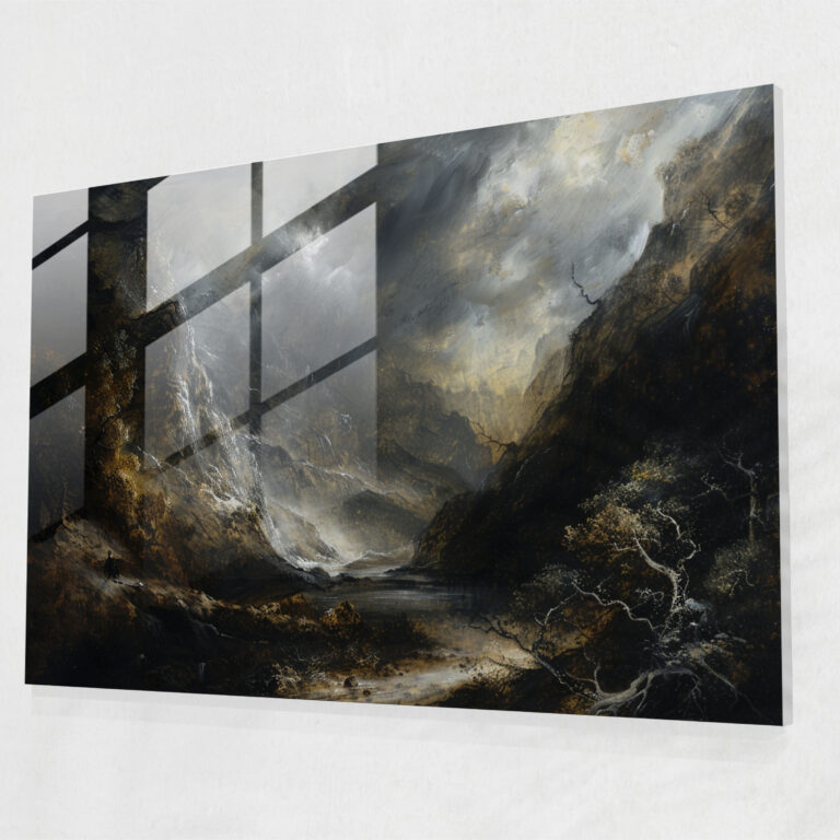 Moderne Kunst Gemälde im Barockstil - Glasbild Leinwandbild Wohnkultur