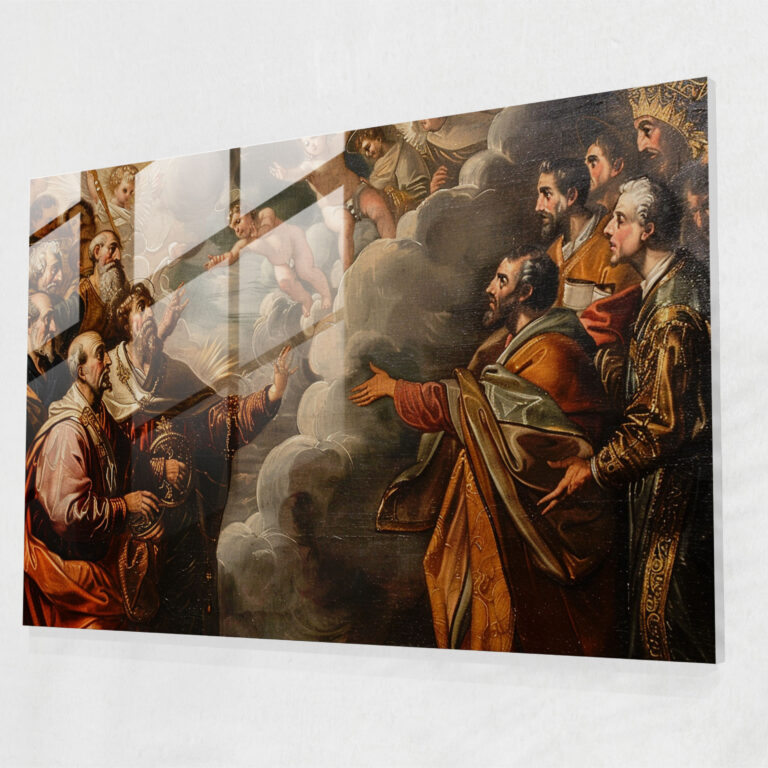 Barock Stil Malerei Wohn-Deko - Barock Glasbild Moderne Kunst Wohn-Deko