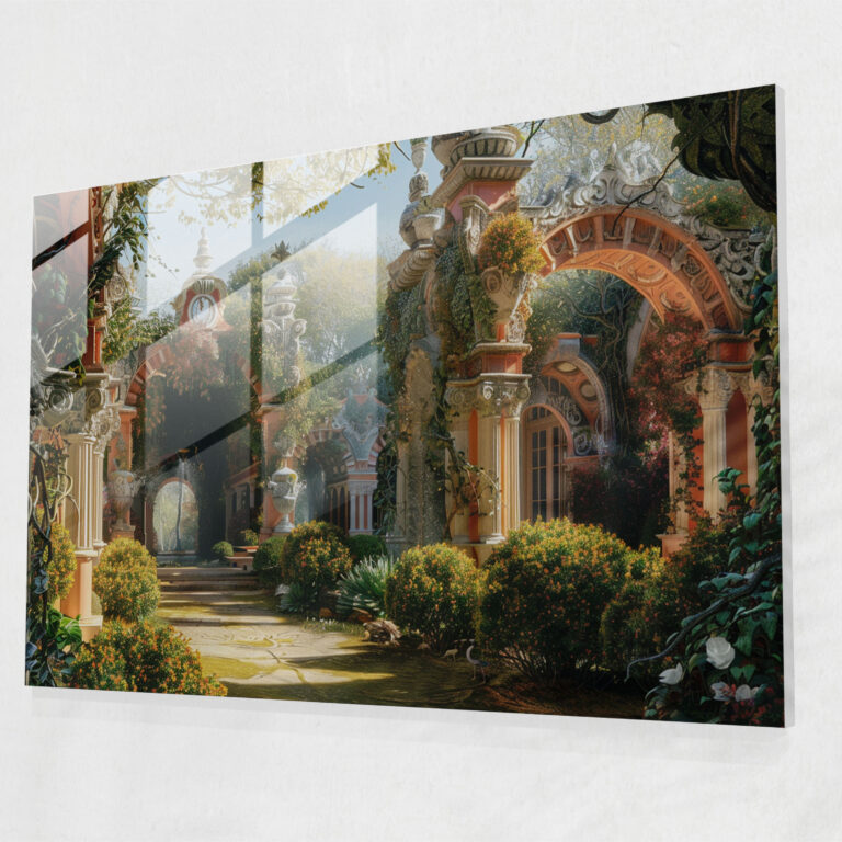 Barocke Gemälde Wanddekoration - Barock Glas Wandkunst Wohnaccessoire Wanddekoration