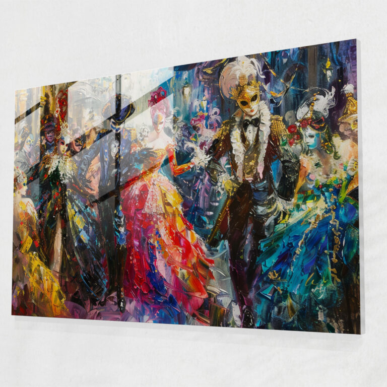 Barocke Gemälde für die Wohnraumgestaltung - Barock Glas-Kunst Glaswandkunst Wohnraumgestaltung