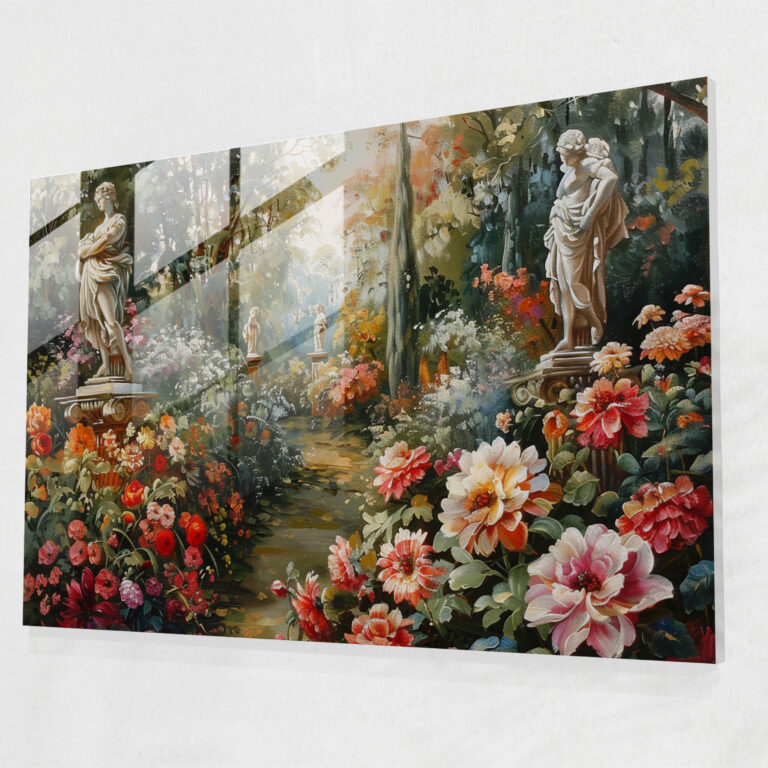 Barock Stil Gemälde Glasbild - Barock Glas Wandkunst Moderne Kunst Wohnkultur