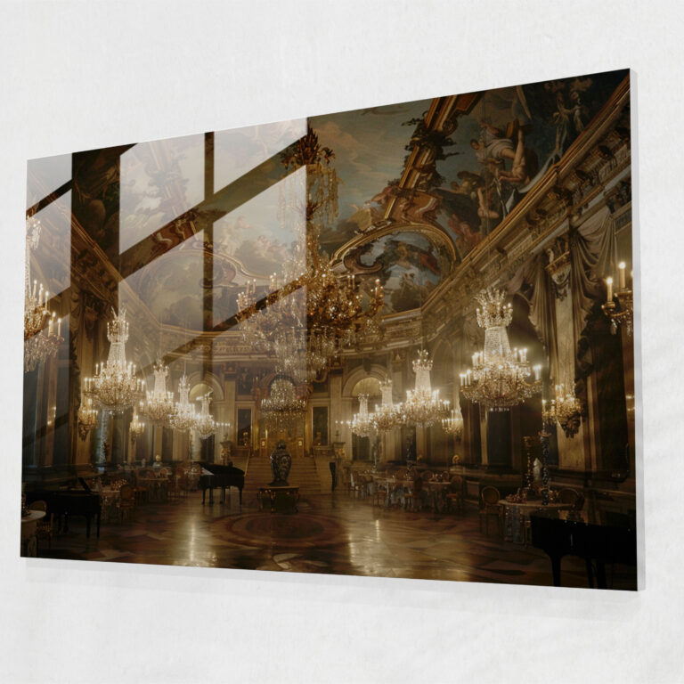 Barock-Stil Gemälde für die Wohnraumdekoration - Barock Glasbild moderne Kunst