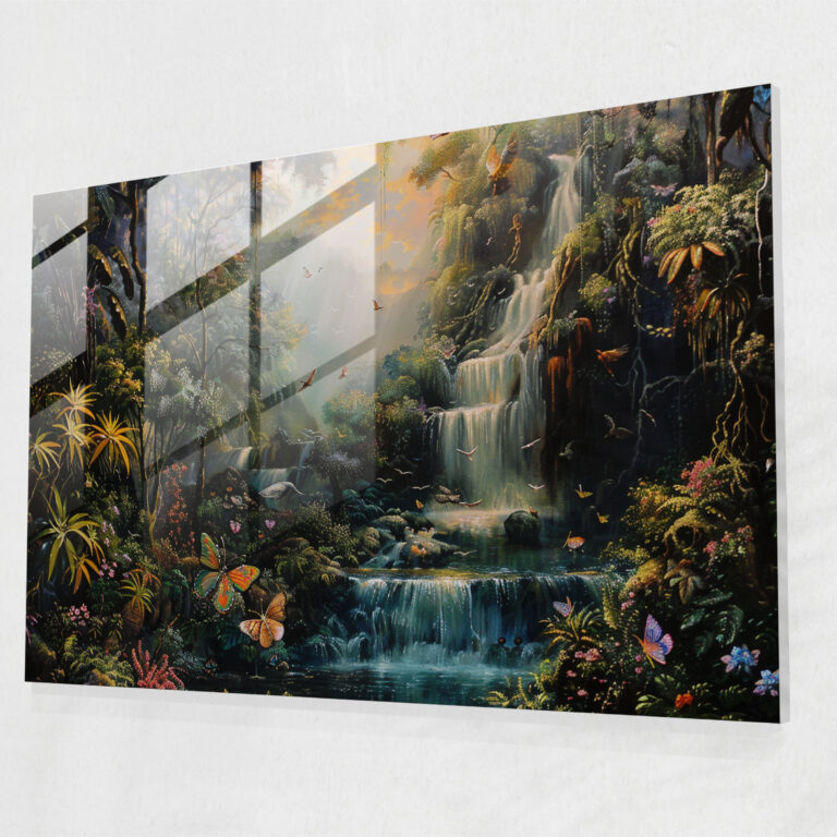 Glasbild Barock Stil - Barock Moderne Kunst Glasbild Glaskunst
