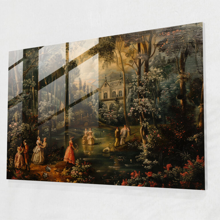 Barocke Gemälde Glaswandkunst - Barock Glaswandkunst Barockgemälde Moderne Kunst