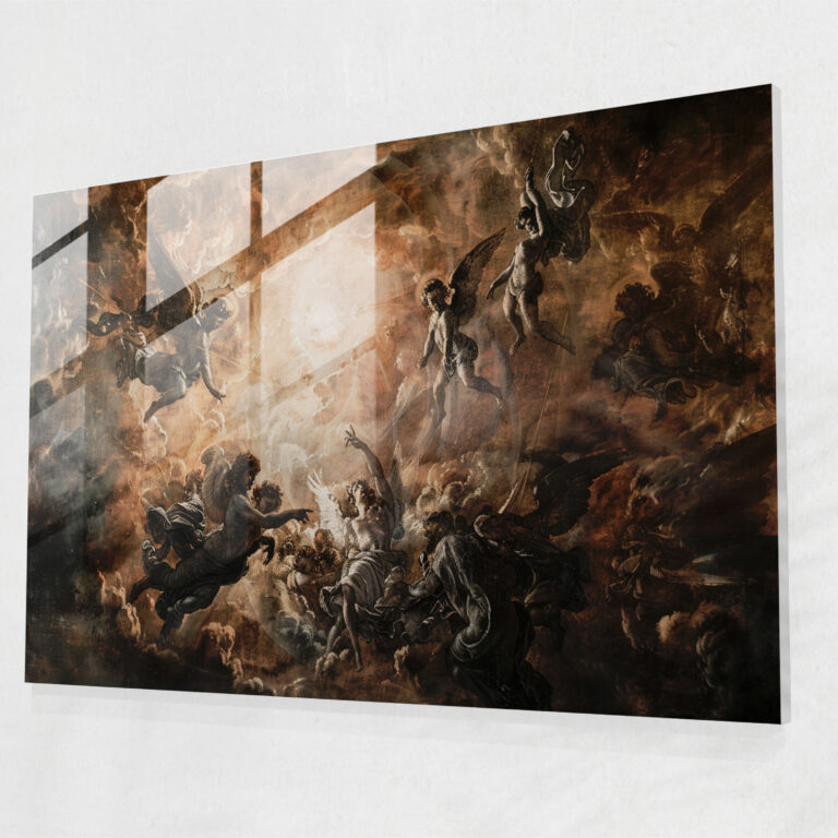 Glasbild im Barockstil - Barock moderne Kunst Barockstil Glaskunst