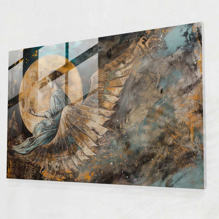 Moderne Kunst im Barockstil - Barock Leinwandbild Dekoration für Zuhause Glasbild Wanddekoration