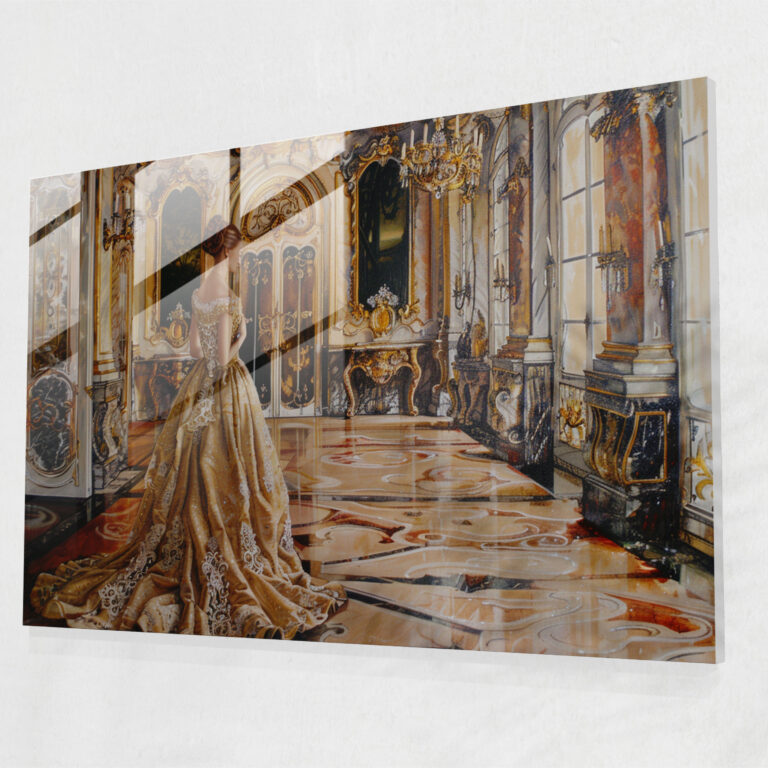Barock-Stil Gemälde Glasbild - Barock Raumdekoration Farbenpracht Eleganz