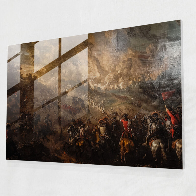 Glasbild Barockstil Gemälde - Barock Wohnkultur Dramatische Komposition
