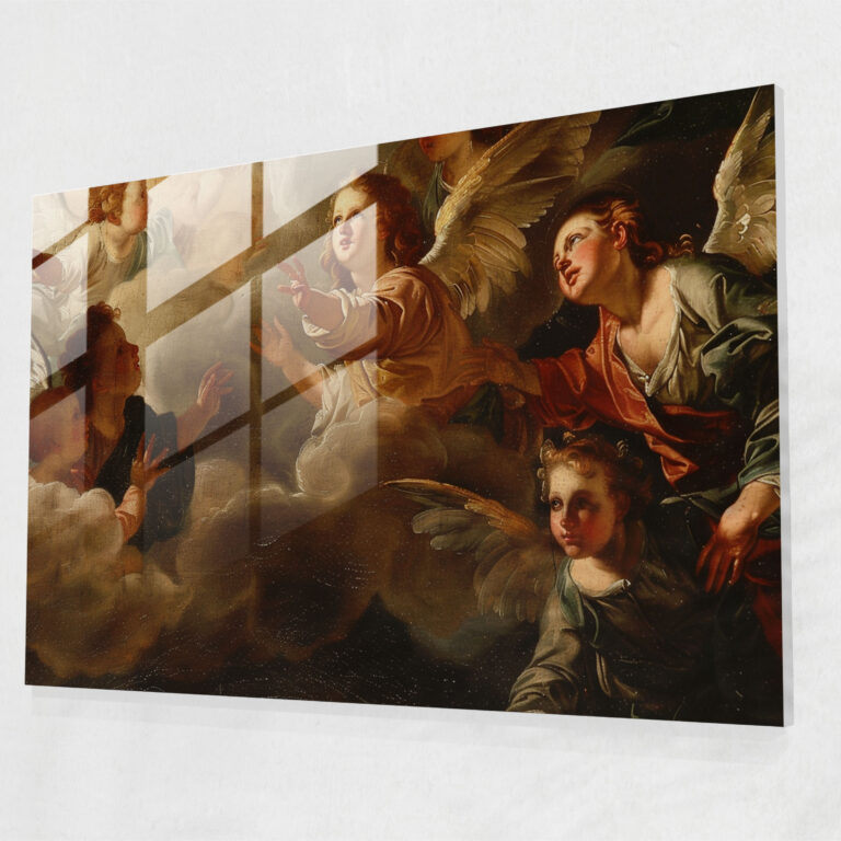 Barocke Gemälde Glas-Wandkunst - Barock Barocke Gemälde Wohnkultur Wanddekoration