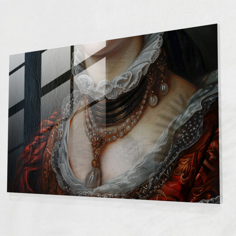 Glasbild im Barockstil - Barock Wohnkultur Eleganz