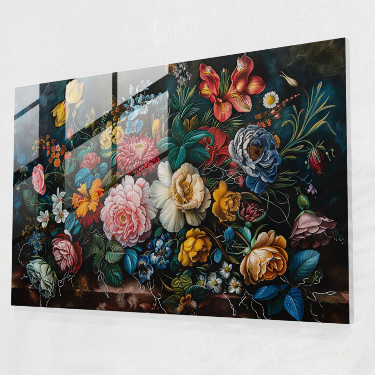 Barock Stil Malerei für Zuhause - Leinwandbild Glasbild Wanddekoration