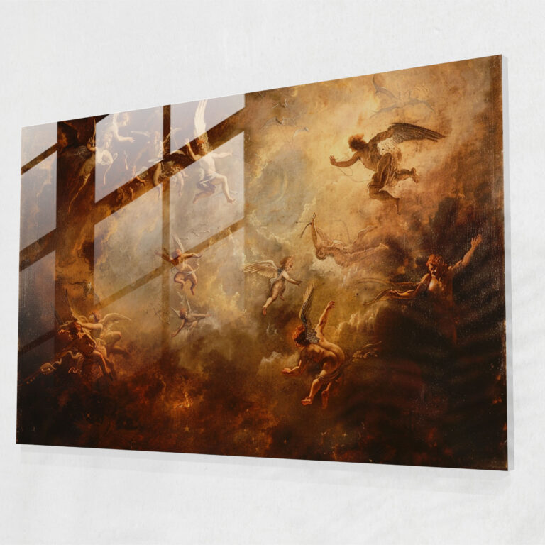 Barock Stil Gemälde Wohndeko - Glasbild Glas Kunst Moderne Kunst