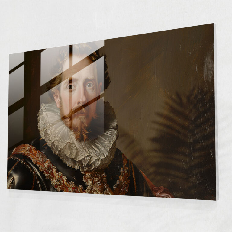 Barock-Stil Gemälde zur Wohnraumdekoration - Barock Glasbild Glas Kunst Wanddekoration