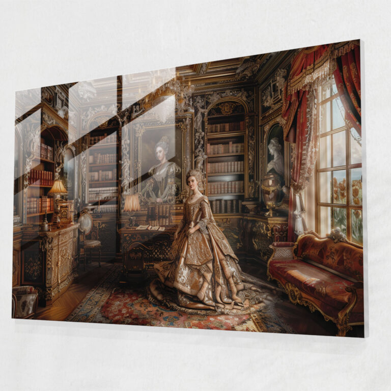 Barocke Gemälde Glas Wandkunst - Barock Wanddekoration Barocke Gemälde Glas Kunst
