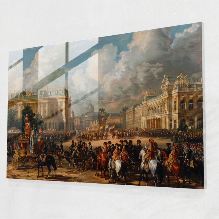 Barock Stil Gemälde Glaswandkunst - Barock Glasbild Wohnkultur Barock Stil Gemälde