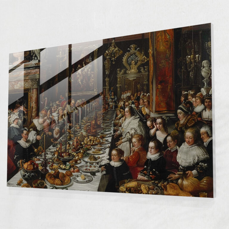 Moderne Kunst der Barockmalerei - Leinwandbild Glasbild Barockmalerei