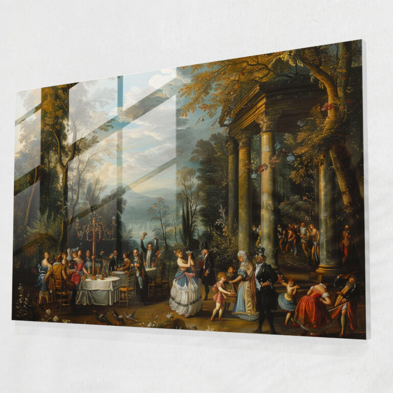 Barocke Gemälde für die Wohnraumdekoration - Barock Moderne Kunst Leinwandbild Wohnraumdekoration