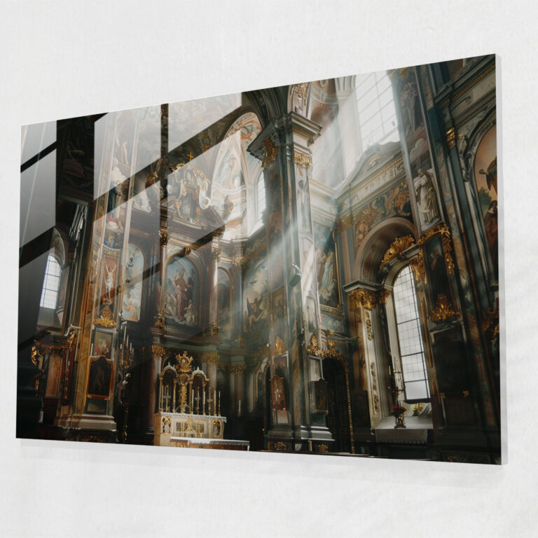 Barock-Stil Gemälde Hausdekoration - Barock Glaskunst Glaswandkunst Hausdekoration