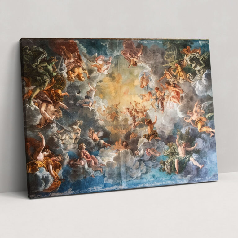 Barock Gemälde Mythologische Kreaturen Wanddekoration - Barock Leinwandkunst Leinwandbild