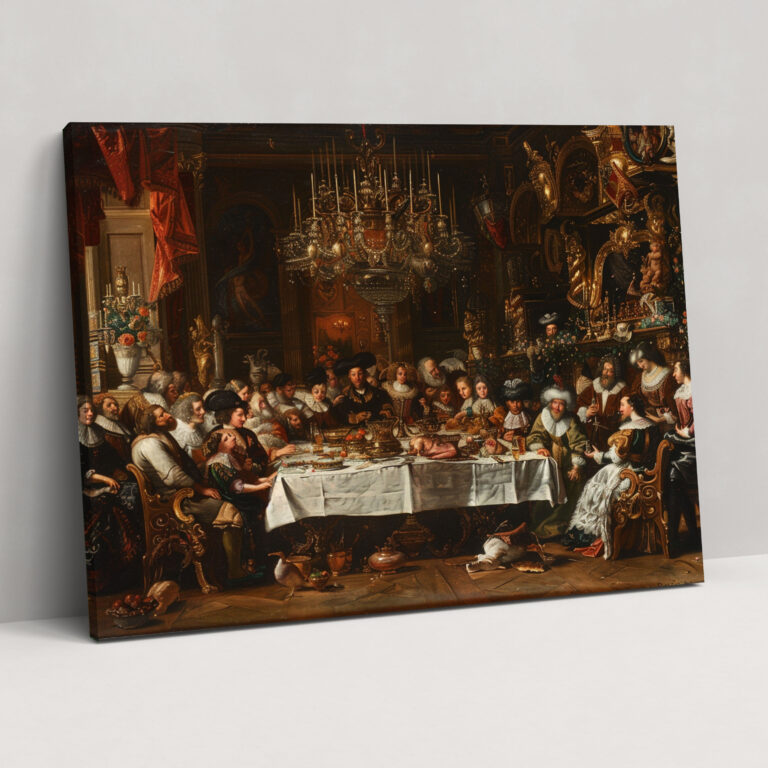 Kunstvolles Gemälde im Barockstil für die Wand - Barock Leinwandkunst Leinwandbild