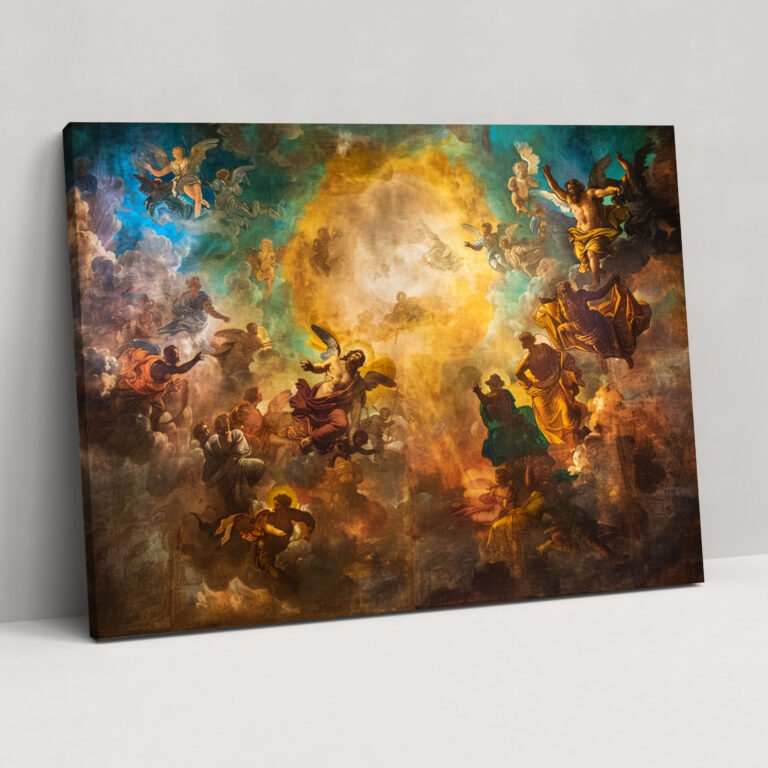 Symbolische Allegorie Wandkunst - Barock Barock-Stil Gemälde Leinwand Wandkunst.