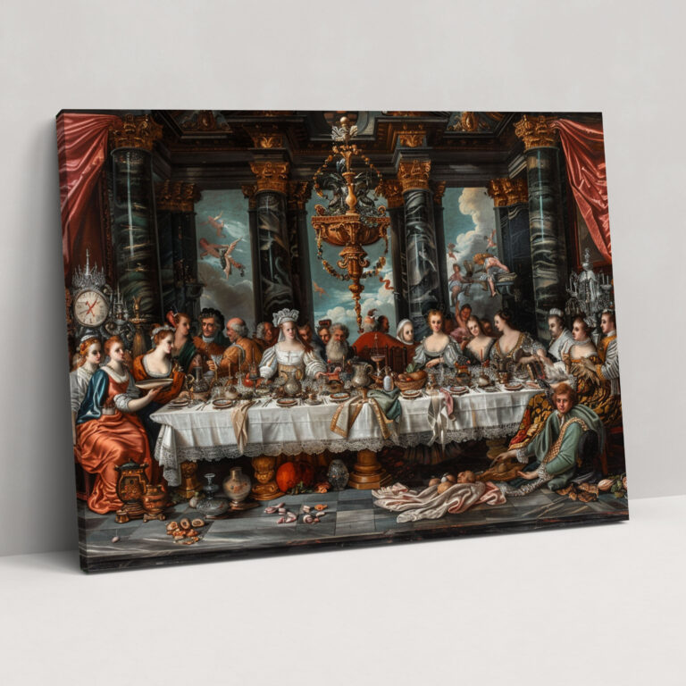 Barock-Stil Gemälde Wandkunst - Barock Leinwandbild Wanddekoration