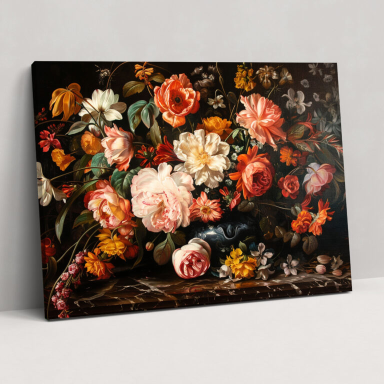 Leinwandbild im Barockstil - Barock Wohnkultur Leinwand-Kunstwerk