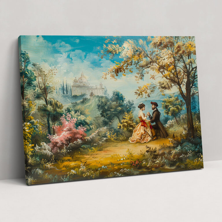 Barock-Stil Gemälde Leinwandbild - Barock Leinwandbild Wandkunst Wohnkultur