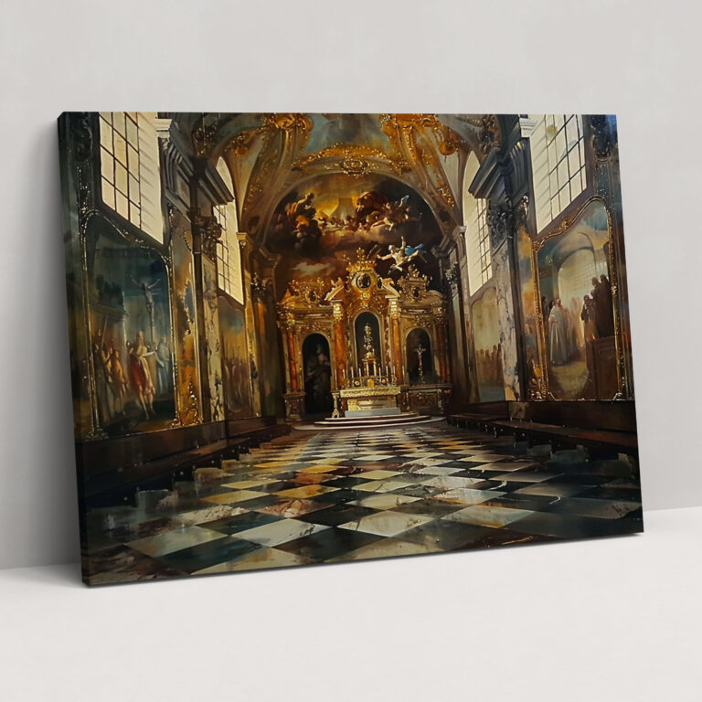 Wandkunst im Barockstil - Barock Leinwandbild Wohnkultur