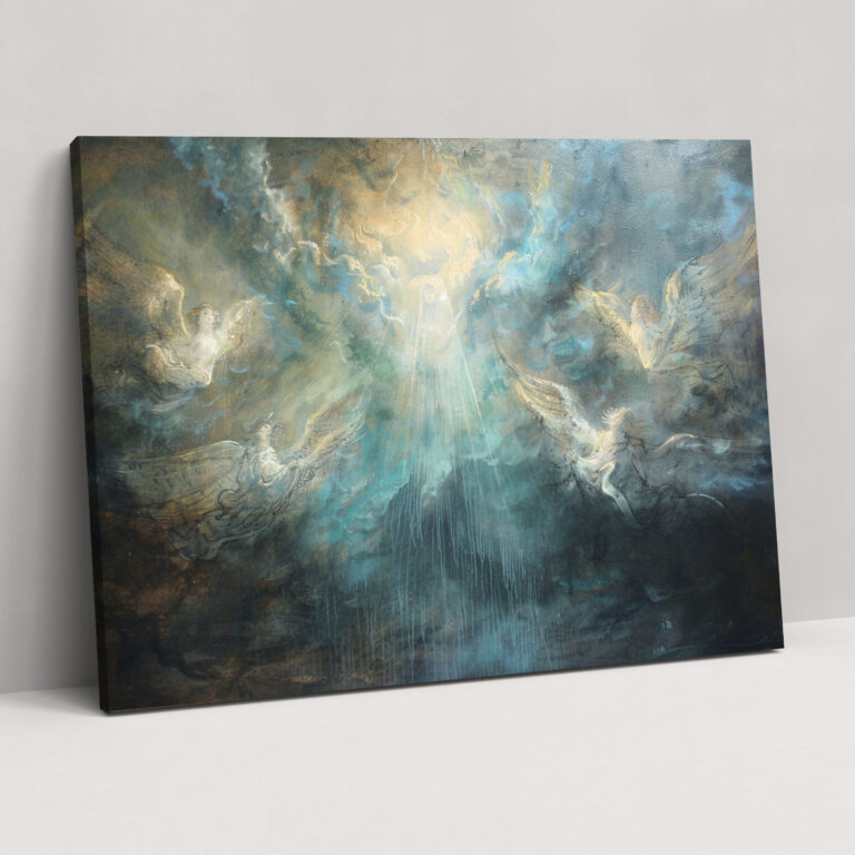 Barocke Gemälde Wanddekoration - Leinwandbild Barocke Kunst Ätherisches Licht