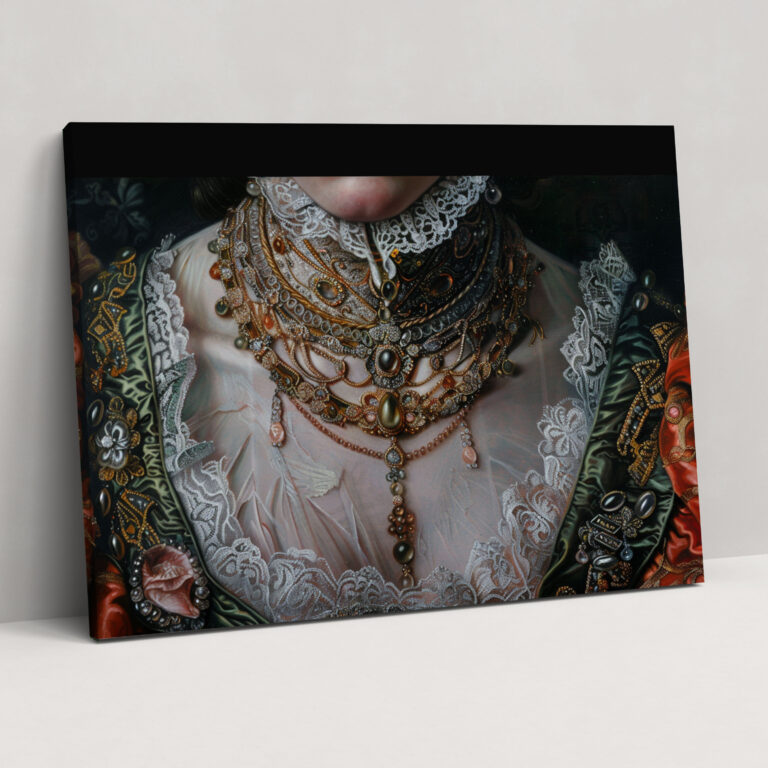 Leinwandbild Portrait einer Adligen - Barock Wohnkultur Wandkunst