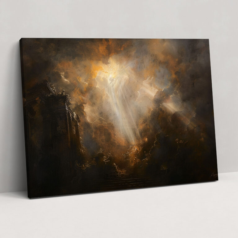 Barockes Religiöses Leinwandbild - Barock Leinwand Wohnkultur Wanddekoration