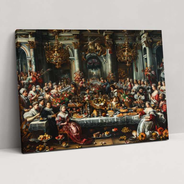 Leinwandbild im barocken Stil – Barock Barock-Stil Malerei Wandkunst Wohnkultur