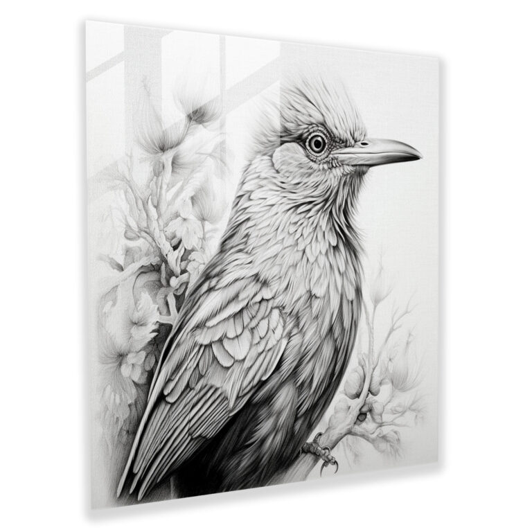 Erhabenes Vogelporträt Glasbild Wohn-Deko