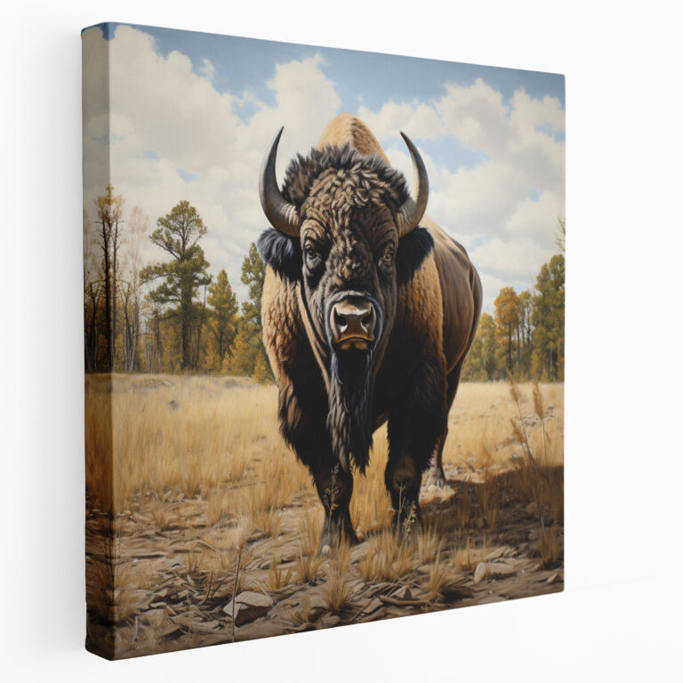 Buffalo Wandkunst - Bison Wohnkultur Wanddekoration Leinwandbild