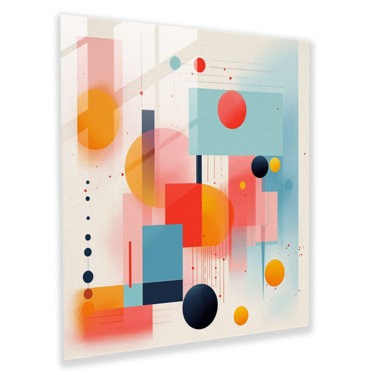 Lebendiges geometrisches Glasbild