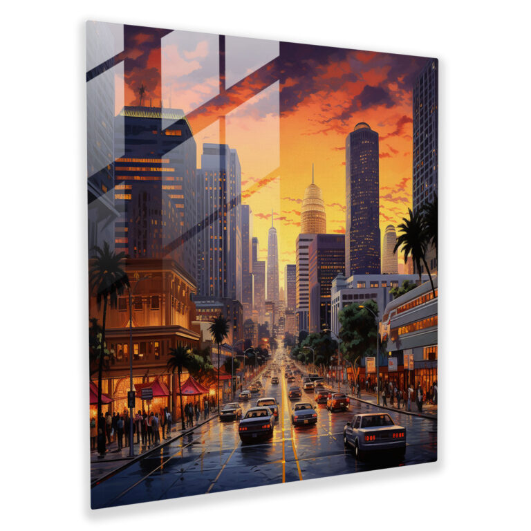 Glasbild City Lights Wandkunst