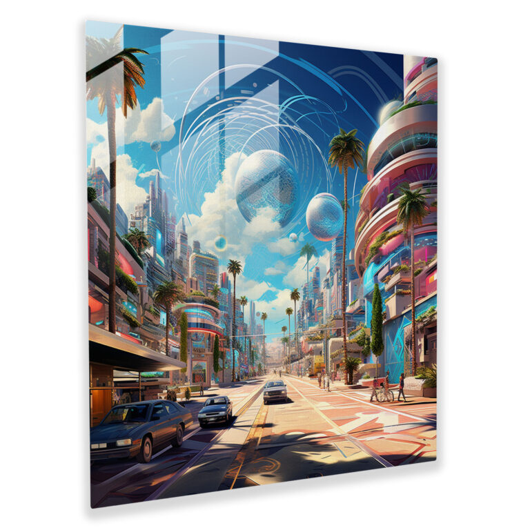 Glasbild Techno Fusion